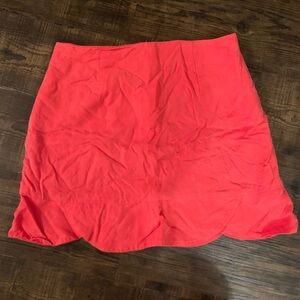 Scalloped Hem Mini Skirt